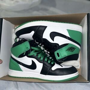 Jordan Sneakers in Green, Black, and White